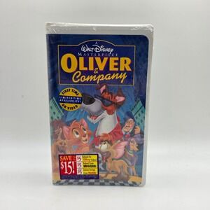 Walt Disney Masterpiece Oliver & Company VHS 1996 Factory Sealed Clamshell 7897A
